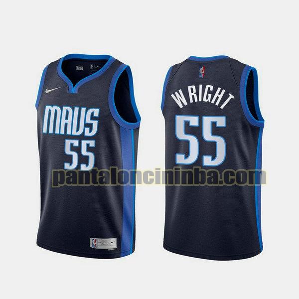 Canotta Uomo basket Delon Wright 55 Dallas Mavericks Blu 2021