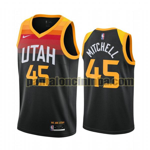 Canotta Uomo basket Donovan Mitchell 45 Utah Jazz Nero 2021