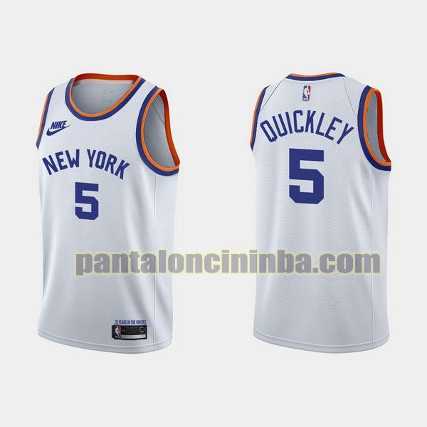 Canotta Uomo basket Immanuel Quickley 5 New York Knicks Bianca
