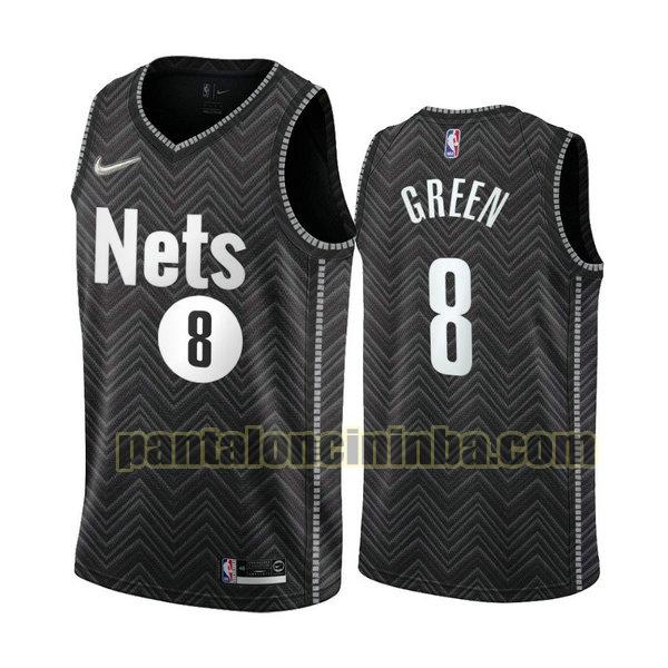 Canotta Uomo basket Jeff Green 8 Brooklyn Nets Nero 2021