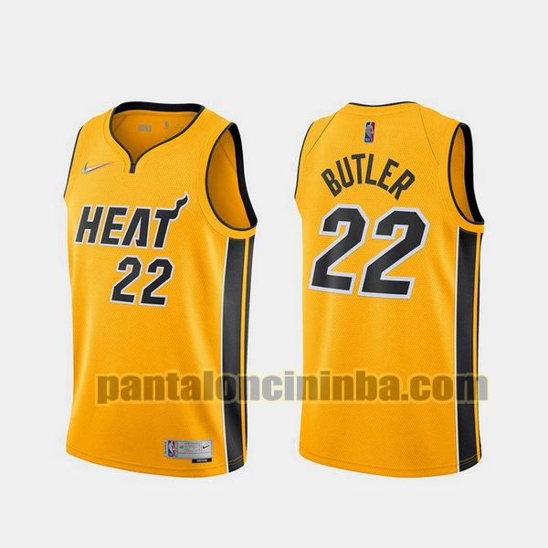 Canotta Uomo basket Jimmy Butler 22 Miami Heat Giallo 2021