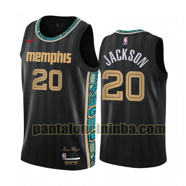 Canotta Uomo basket John Jackson 20 Memphis Grizzlies Nero 2020 2021