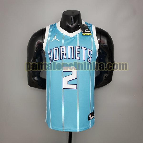 Canotta Uomo basket LaMelo Ball 2 Charlotte Hornets Blu Versione Fan
