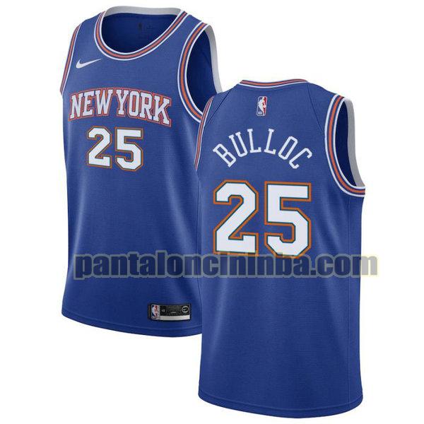 Canotta Uomo basket Reggie Bullock 25 New York Knicks Blu City Edition 2020