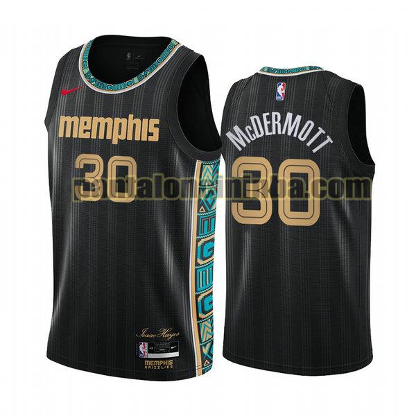Canotta Uomo basket Sean Mcdermott 30 Memphis Grizzlies Nero 2020 2021