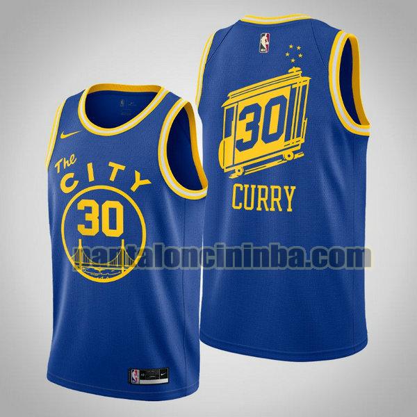 Canotta Uomo basket Stephen Curry 30 Golden State Warriors Blu 2020 21