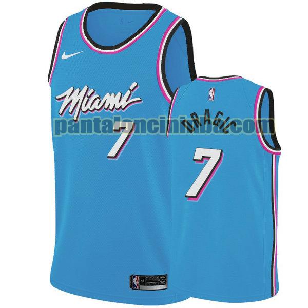 Canotta Uomo basket goran dragic 7 Miami Heat Blu City Edition 19-20