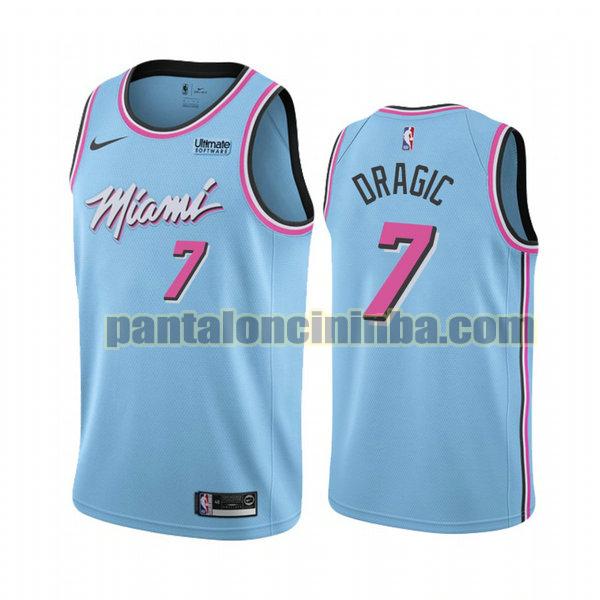 Canotta Uomo basket goran dragic 7 Miami Heat Blu City Edition 2020
