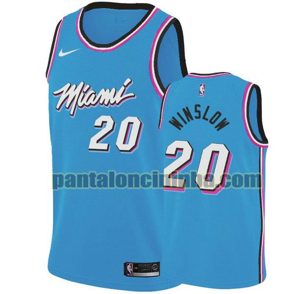Canotta Uomo basket justise winslow 20 Miami Heat Blu City Edition 19-20
