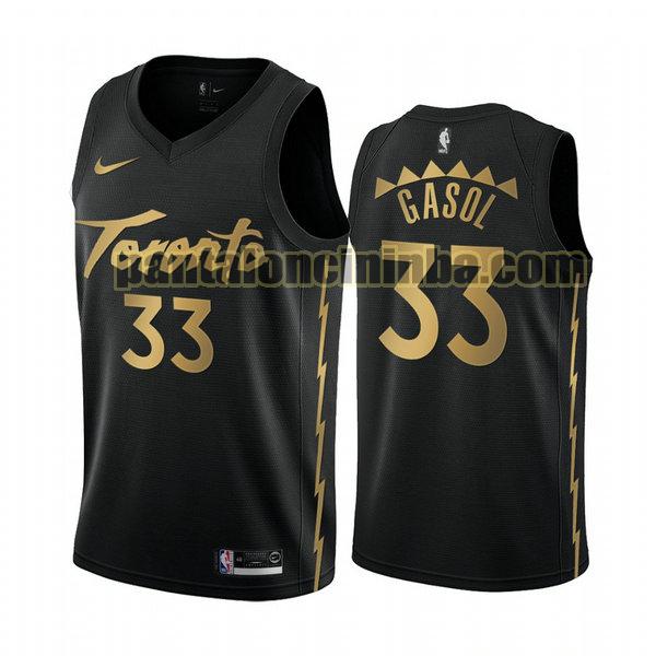 Canotta Uomo basket marc gasol 33 Toronto Raptors Nero City Edition 2020