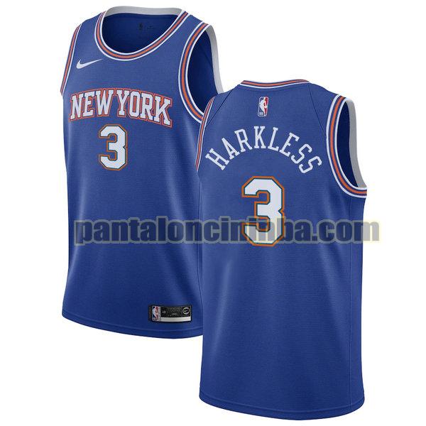 Canotta Uomo basket maurice harkless 3 New York Knicks Blu City Edition 2020