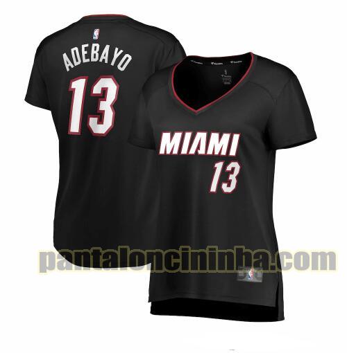 Maglia Donna basket Bam Adebayo 13 Miami Heat Nero icon edition