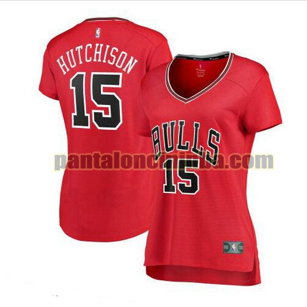 Maglia Donna basket Chandler Hutchison 15 Chicago Bulls Rosso icon edition