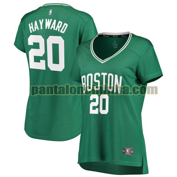 Maglia Donna basket Gordon Hayward 20 Boston Celtics Verde Iconico