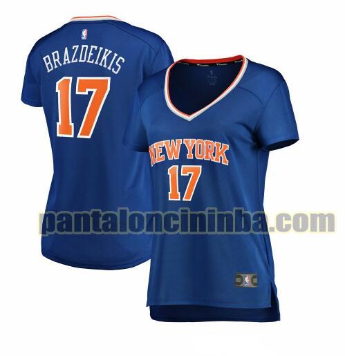 Maglia Donna basket Ignas Brazdeikis 17 New York Knicks Blu icon edition