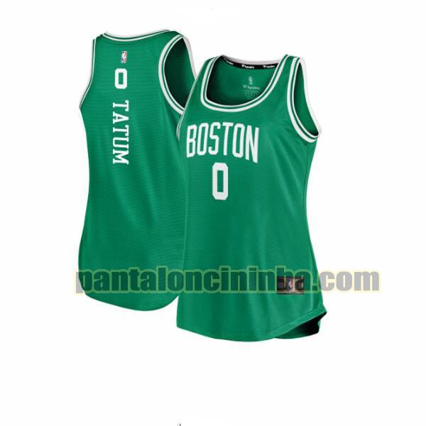 Maglia Donna basket Jayson Tatum 0 Boston Celtics Verde icon edition