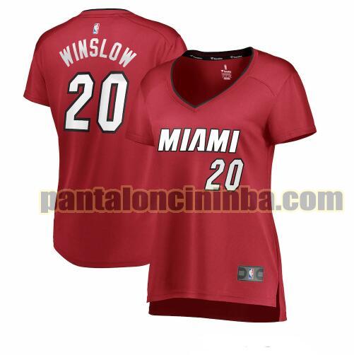 Maglia Donna basket Justise Winslow 20 Miami Heat Rosso statement edition
