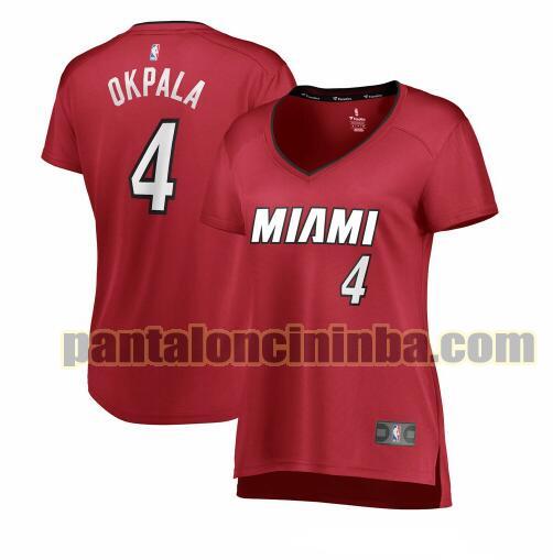 Maglia Donna basket KZ Okpala 4 Miami Heat Rosso statement edition