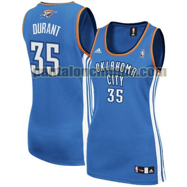 Maglia Donna basket Kevin Durant 35 Oklahoma City Thunder Blu Replica