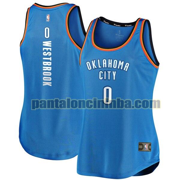 Maglia Donna basket Russell Westbrook 0 Oklahoma City Thunder Blu icon edition