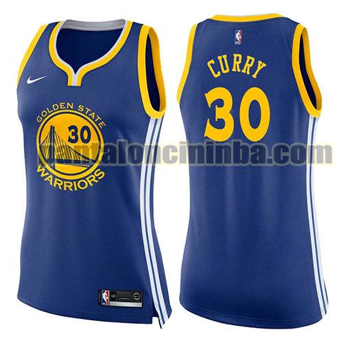 Maglia Donna basket Stephen Curry 30 Golden State Warriors Blu Icon 2017-18