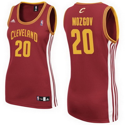 canotte basket donne cleveland cavaliers timofey mozgov 20 rosso