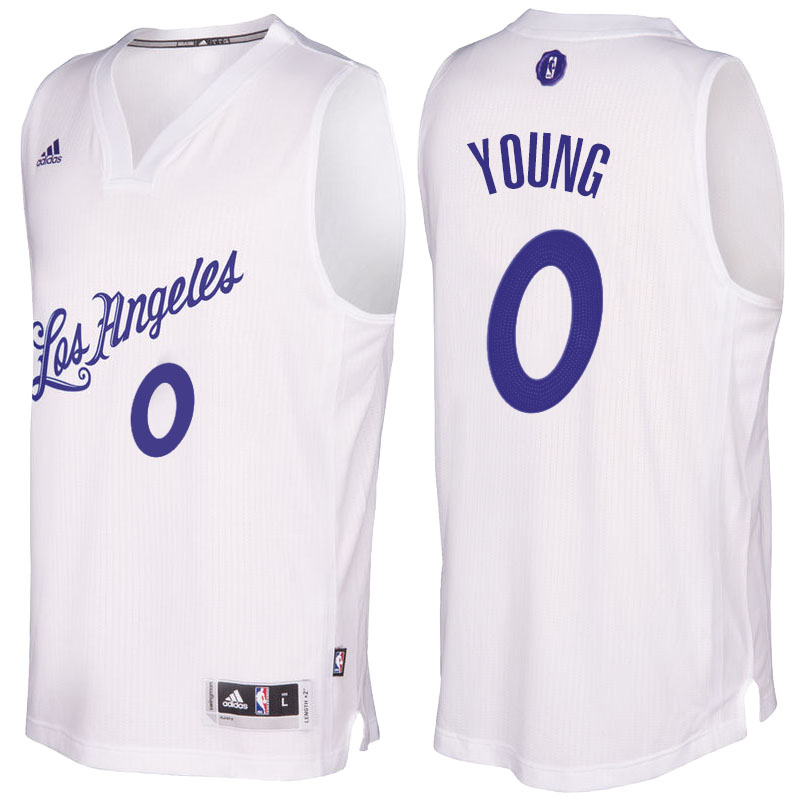 canotta basket Nick Young 0 2016 los angeles lakers bianca