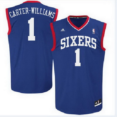maglia basket michael carter-williams 1 philadelphia 76ers blu