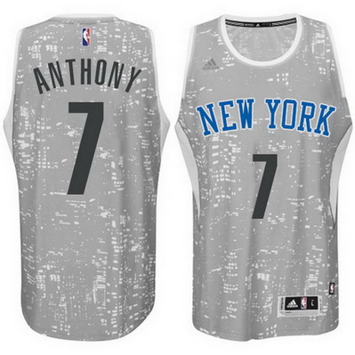 maglia basket new york knicks carmelo anthony 7 lights grigio