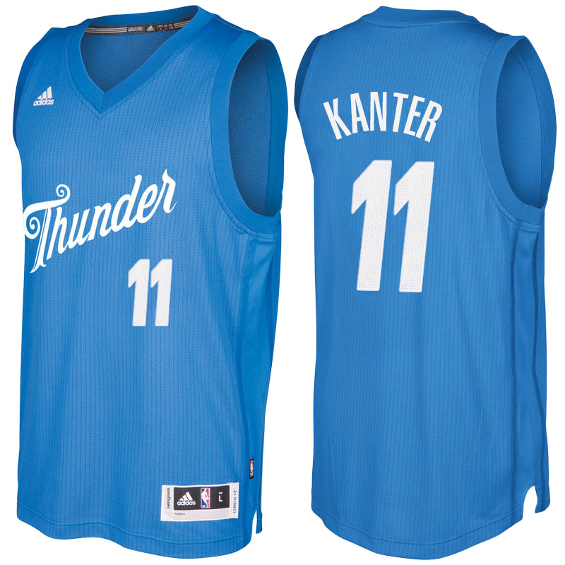 Maglie Basket Oklahoma City Thunder Natale 2016 Enes Kanter 11 Blu