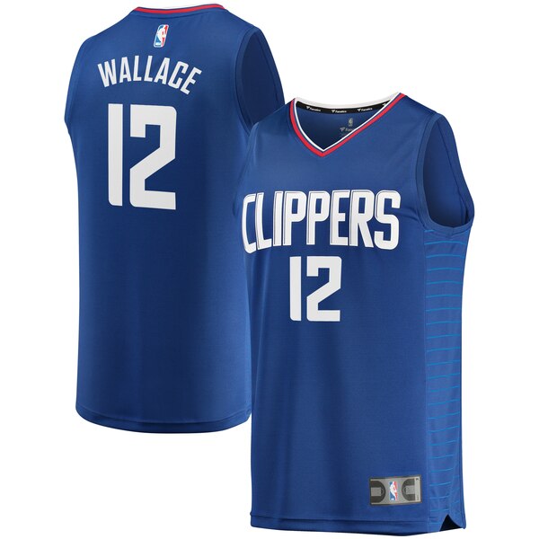 maglia nba tyrone wallace 12 2020 los angeles clippers blu