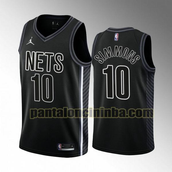 Maglie Uomo basket Ben Simmons 10 Brooklyn Nets Nero 2022-2023
