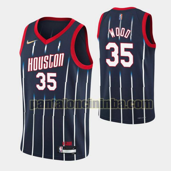 Maglie Uomo basket Christian Wood Houston Rockets Negro 2021 2022