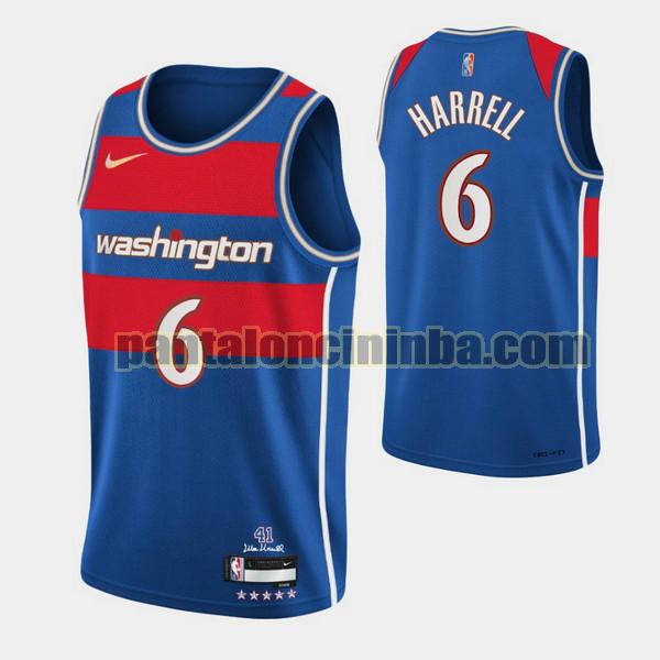 Maglie Uomo basket Harrell 6 Washington Wizards Blu 75th Anniversary