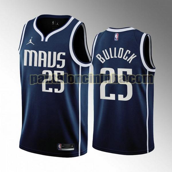 Maglie Uomo basket Reggie Bullock 25 Dallas Mavericks Blu 2022-2023