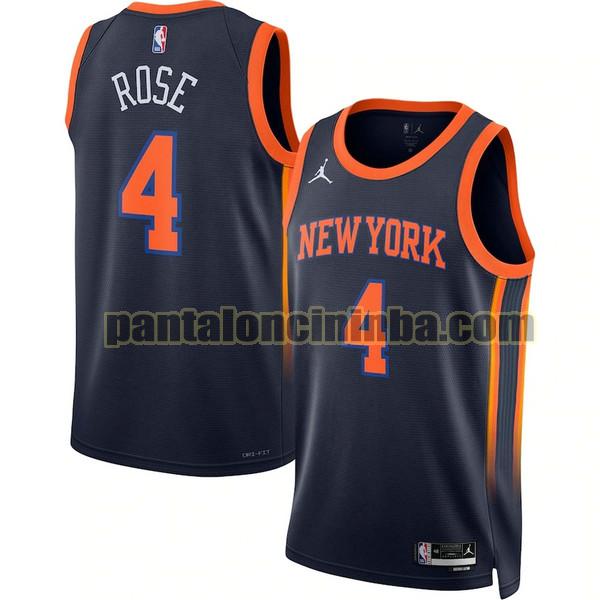 Maglie Uomo basket Rose 4 New York Knicks Nero 2022 2023