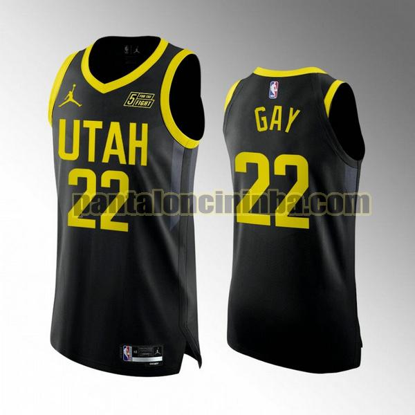 Maglie Uomo basket Rudy Gay 22 Utah Jazz Nero 2022 2023