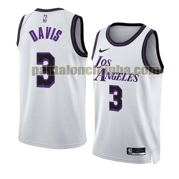 Maglie Uomo basket anthony davis 3 Los Angeles Lakers Bianco 2022-2023