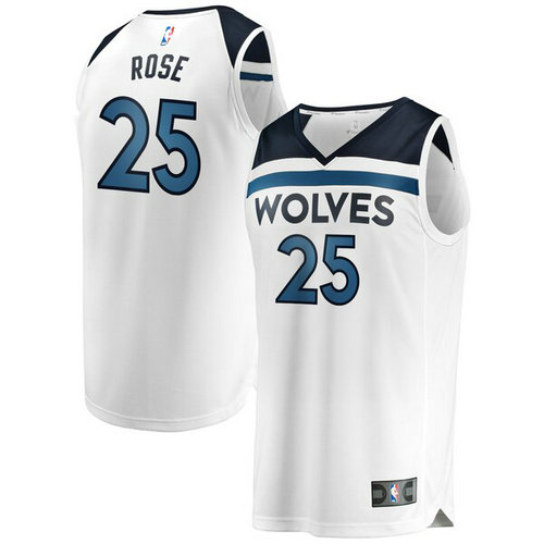 maglietta Derrick Rose 25 minnesota timberwolves 2019 bianca