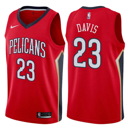 maglia anthony davis 23 2017-2018 new orleans pelicans rosso