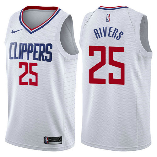 maglia austin rivers 25 2017-2018 los angeles clippers bianca