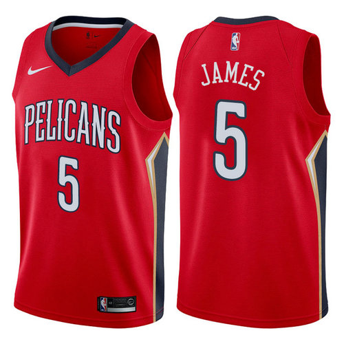 maglia mike james 5 2017-2018 new orleans pelicans rosso