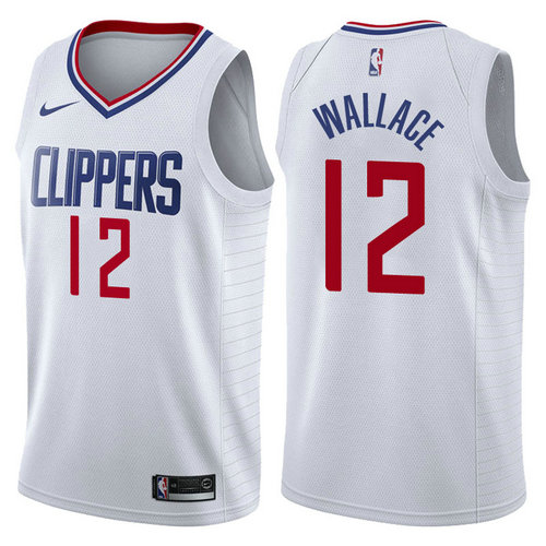 maglia nba tyrone wallace 12 2017-2018 los angeles clippers bianca