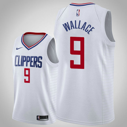 maglia tyrone wallace 9 2018-2019 los angeles clippers bianca