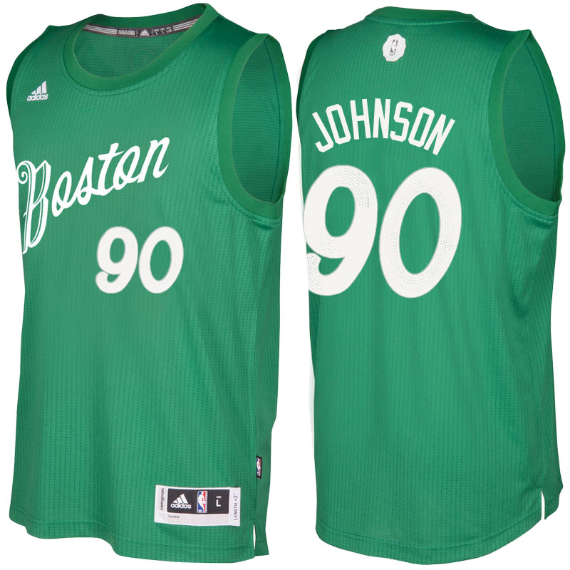 maglia boston celtics natale 2016 con amir johnson 90 verde