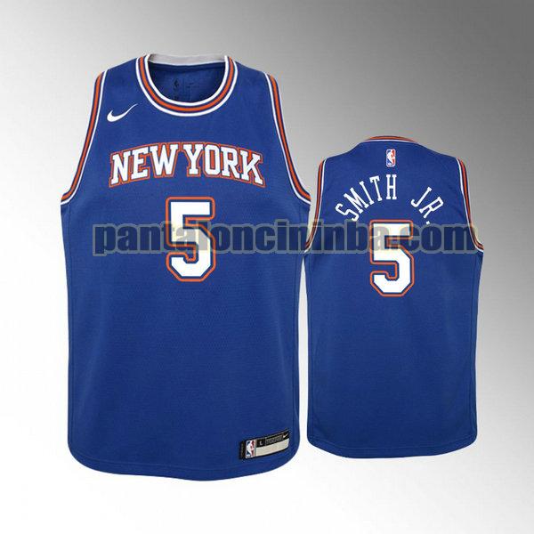 Canotta Bambino basket dennis smith jr. 5 New York Knicks Blu City Edition 2020