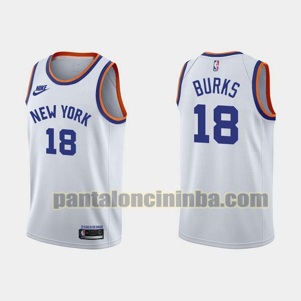 Canotta Uomo basket Alec Burks 18 New York Knicks Bianca