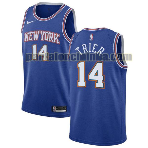 Canotta Uomo basket Allonzo Trier 14 New York Knicks Blu City Edition 2020