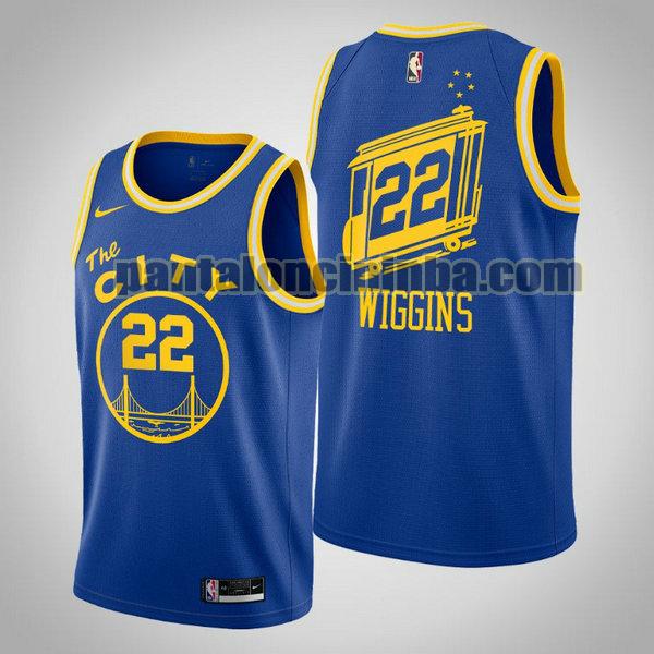 Canotta Uomo basket Andrew Wiggins 22 Golden State Warriors Blu 2020 21