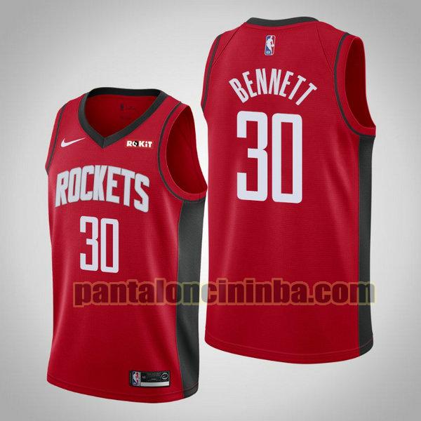 Canotta Uomo basket Anthony Bennett 30 Houston Rockets Rosso City Edition 19 20
